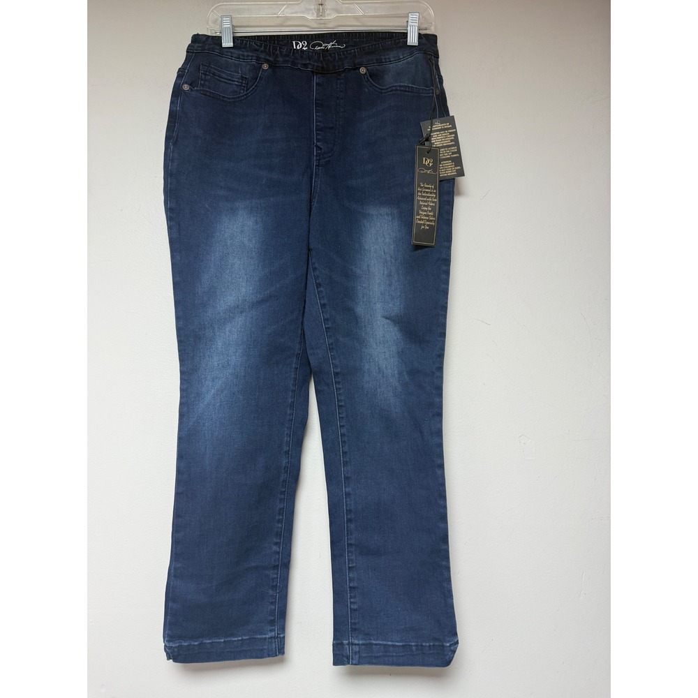 D2 by Danielle Steel Stretch Denim Jeans Dark Wash Mid Rise‎ Bootcut Size MT